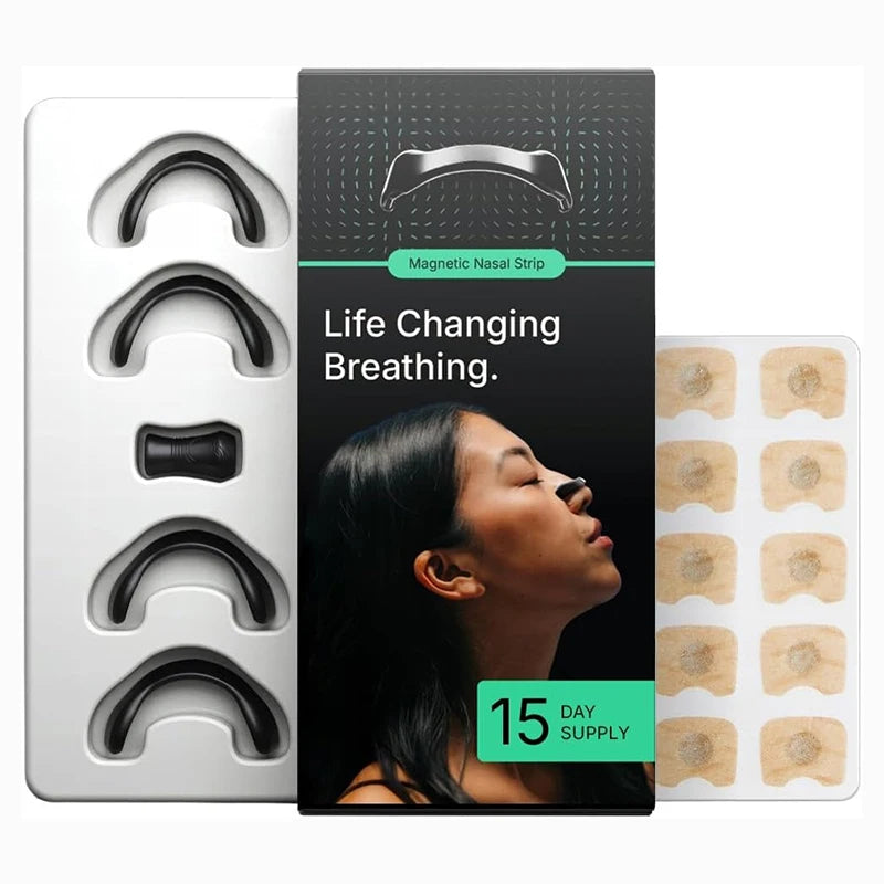 MinimumFit Magnetic Nasal Strips – Magnetic Nasal Dilator for Breathing, Snoring Relief, and Better Sleep